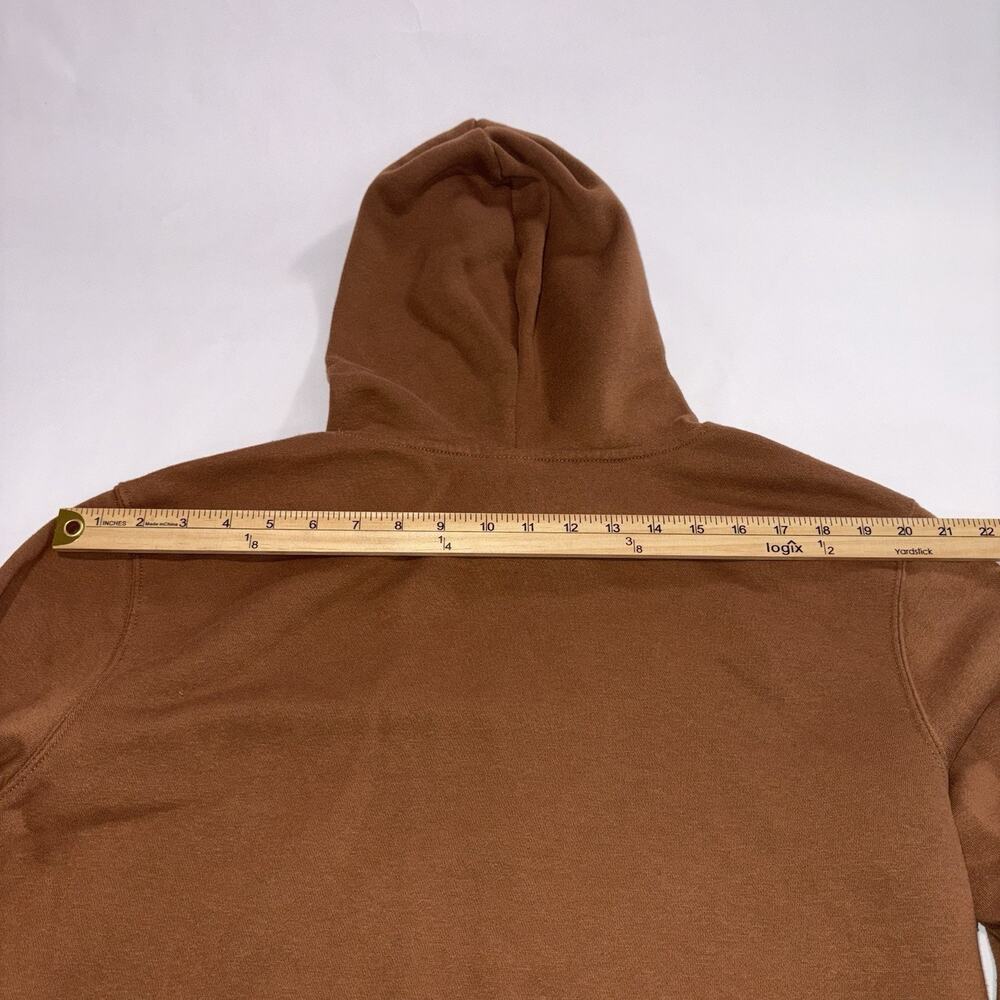 Hot Stuff Brown Fleece Pullover Hoodie M Cartoon Devil Graphic skater grunge emo - Picture 7 of 7